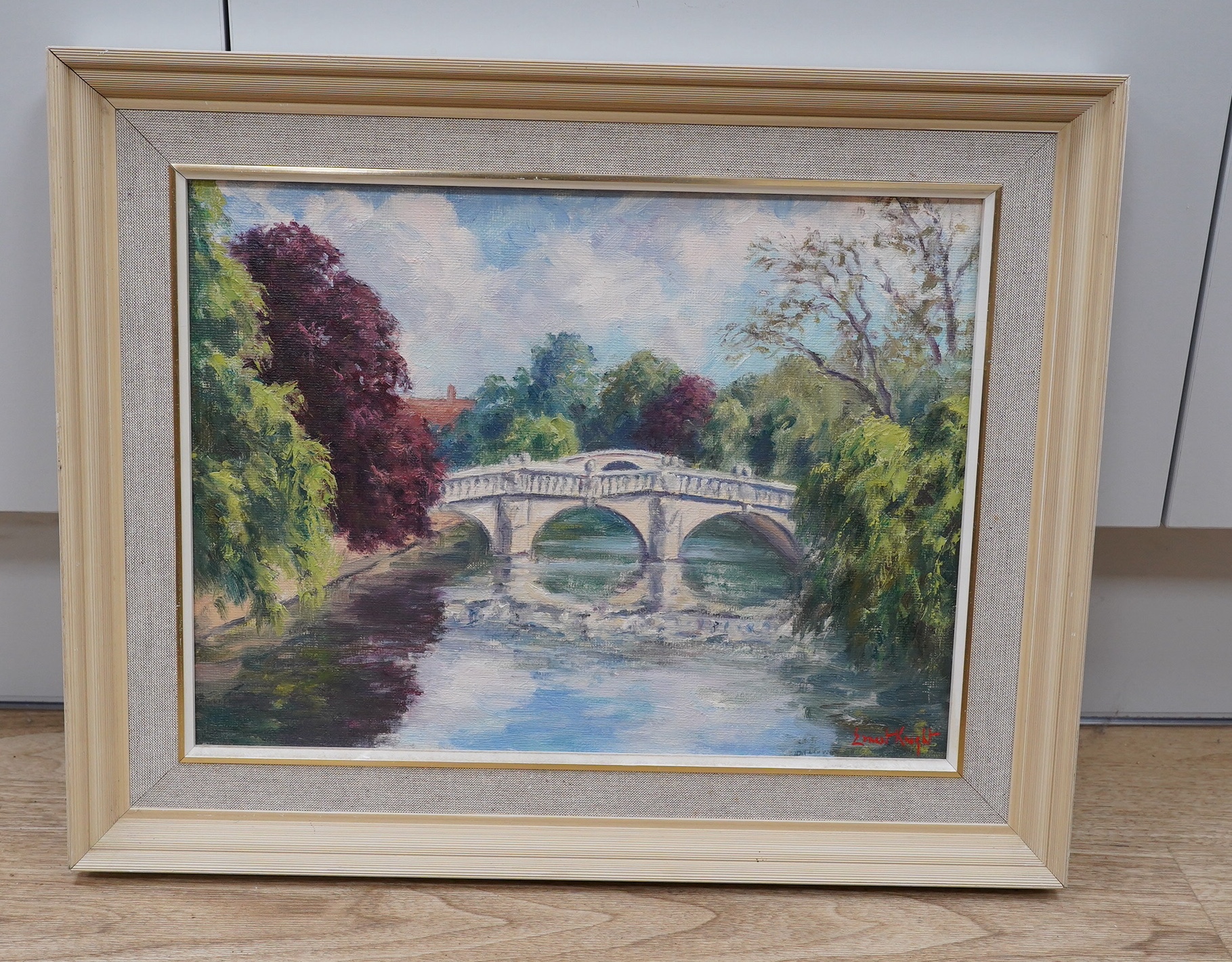 Ernest Knight (1915-1995), oil on canvas, 'Clare Bridge, Cambridge', signed, 29 x 39cm. Condition - good